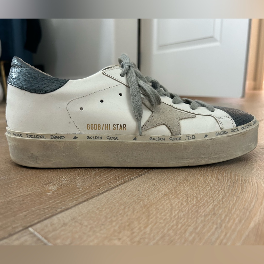 Golden Goose Hi Star Platform Snake Print With Box